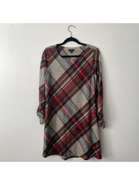 R&K Women’s Plaid Shift Dress